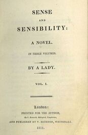 Cover of Sense and Sensibility by a Lady